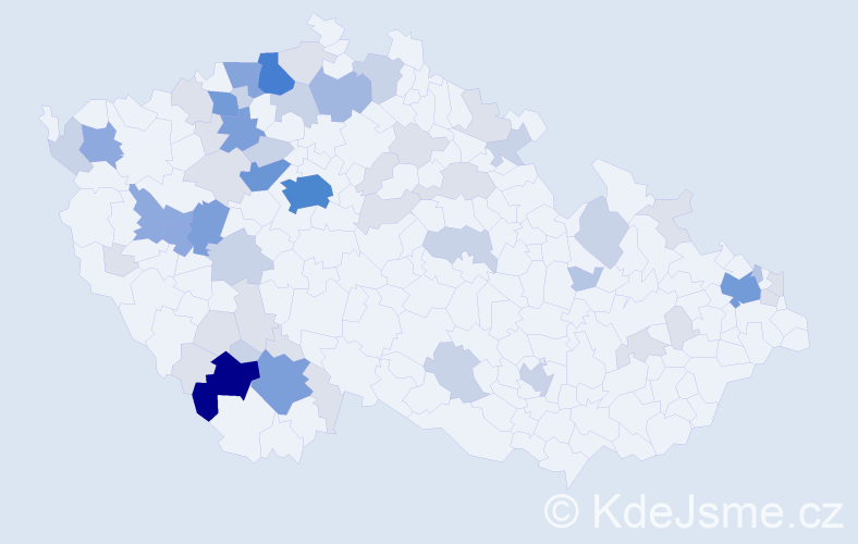 Příjmení: 'Biharyová', počet výskytů 171 v celé ČR