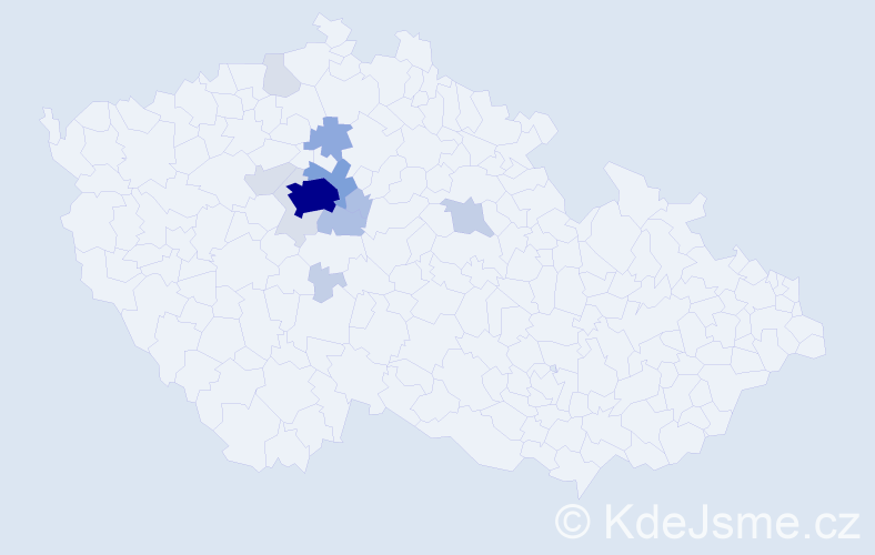 Příjmení: 'Rollo', počet výskytů 45 v celé ČR