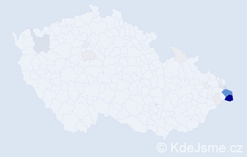Příjmení: 'Suszka', počet výskytů 114 v celé ČR
