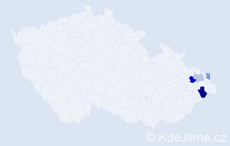Příjmení: 'Čuperák', počet výskytů 4 v celé ČR