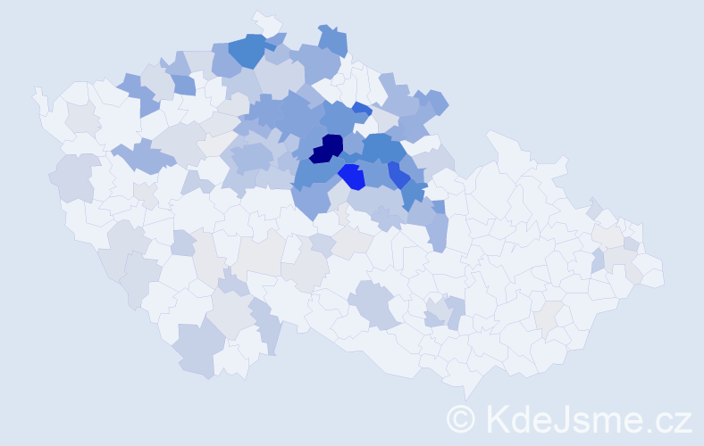 Příjmení: 'Horyna', počet výskytů 557 v celé ČR