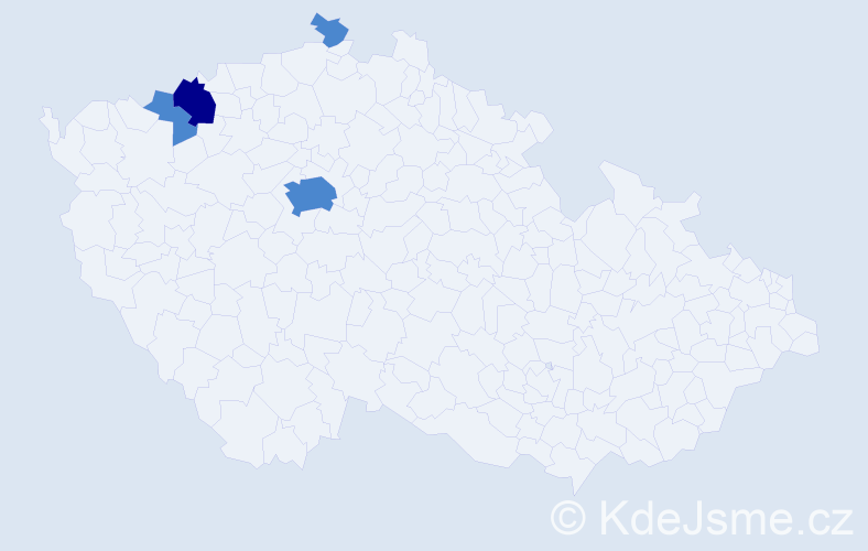 Příjmení: 'Lipmannová', počet výskytů 6 v celé ČR