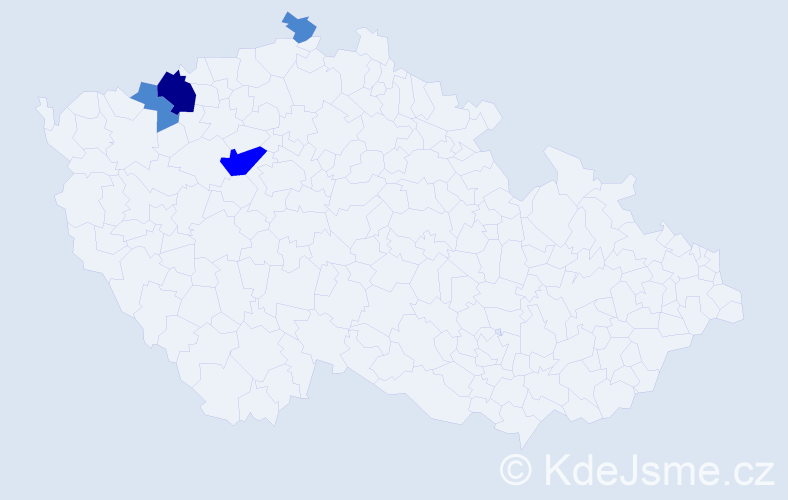 Příjmení: 'Křepková', počet výskytů 7 v celé ČR