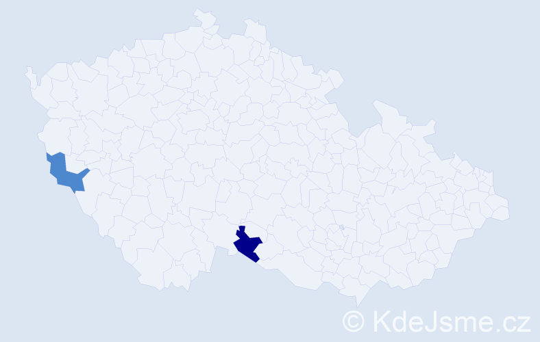 Příjmení: 'Walcher', počet výskytů 2 v celé ČR