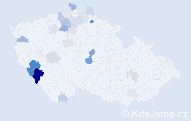 Příjmení: 'Patlejch', počet výskytů 82 v celé ČR