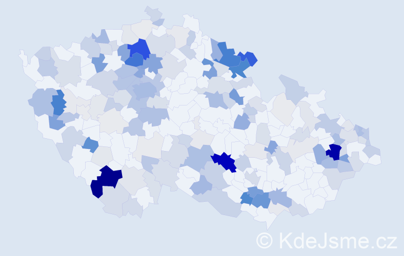 Příjmení: 'Rosová', počet výskytů 624 v celé ČR