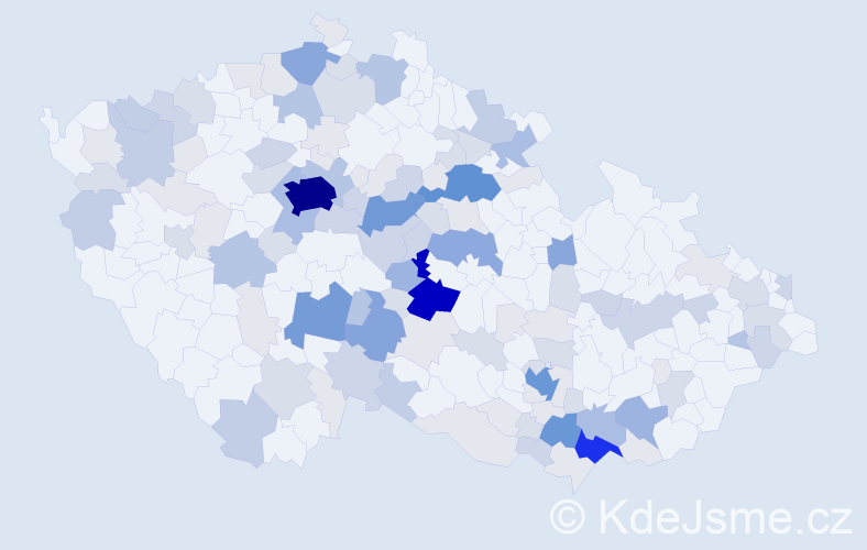 Příjmení: 'Pazderková', počet výskytů 418 v celé ČR
