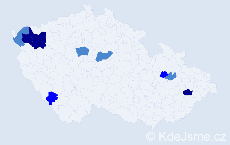 Příjmení: 'Cimbala', počet výskytů 18 v celé ČR
