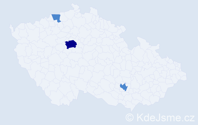 Příjmení: 'Evers', počet výskytů 5 v celé ČR