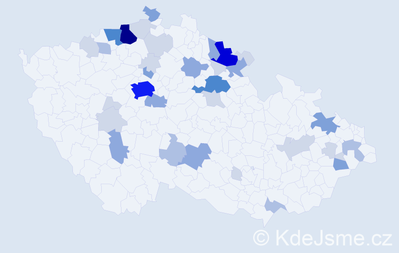 Příjmení: 'Patzelt', počet výskytů 108 v celé ČR