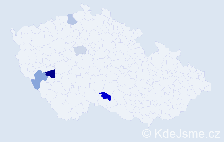 Příjmení: 'Demmer', počet výskytů 8 v celé ČR