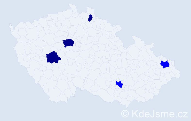 Příjmení: 'Hustiy', počet výskytů 8 v celé ČR