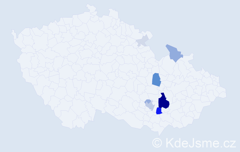 Příjmení: 'Jurůjová', počet výskytů 30 v celé ČR