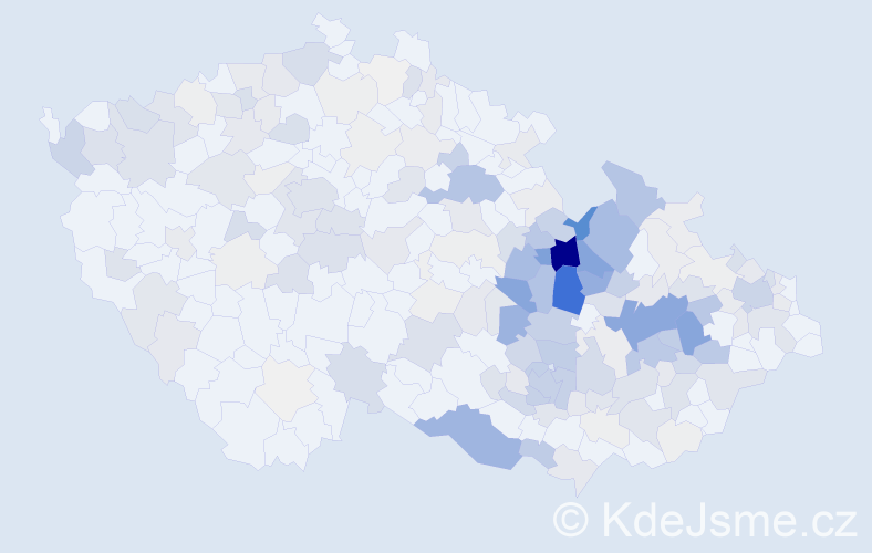 Příjmení: 'Heger', počet výskytů 715 v celé ČR