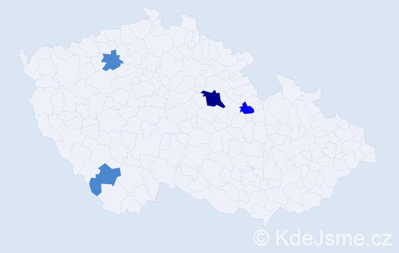 Příjmení: 'Bankovová', počet výskytů 11 v celé ČR