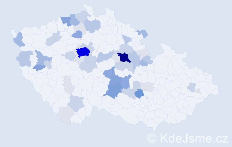 Příjmení: 'Kubizňák', počet výskytů 177 v celé ČR