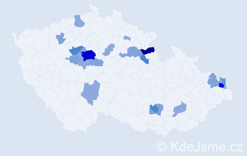 Příjmení: 'Senko', počet výskytů 59 v celé ČR