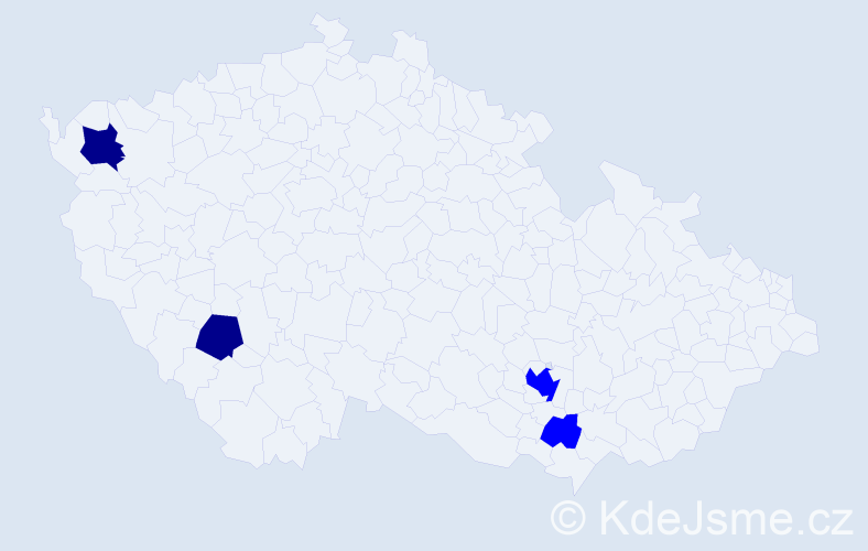 Příjmení: 'Durišová', počet výskytů 6 v celé ČR