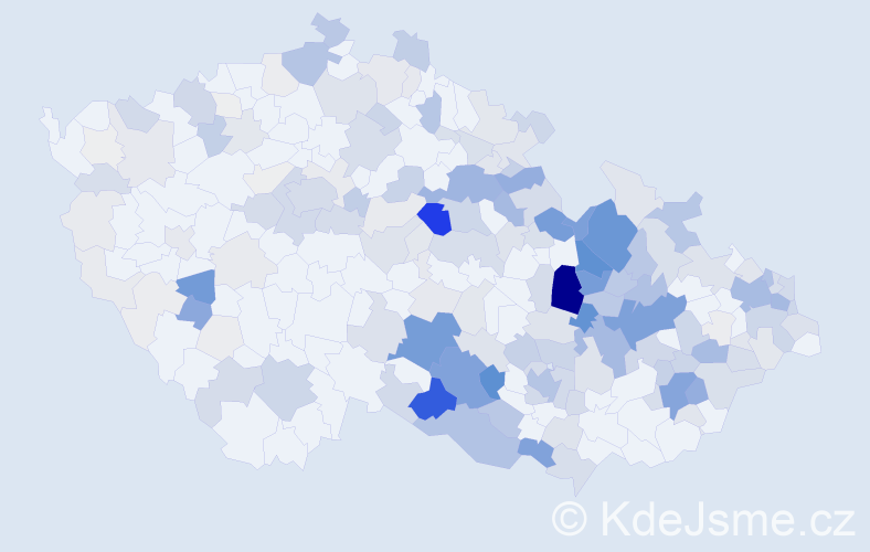 Příjmení: 'Václavek', počet výskytů 954 v celé ČR