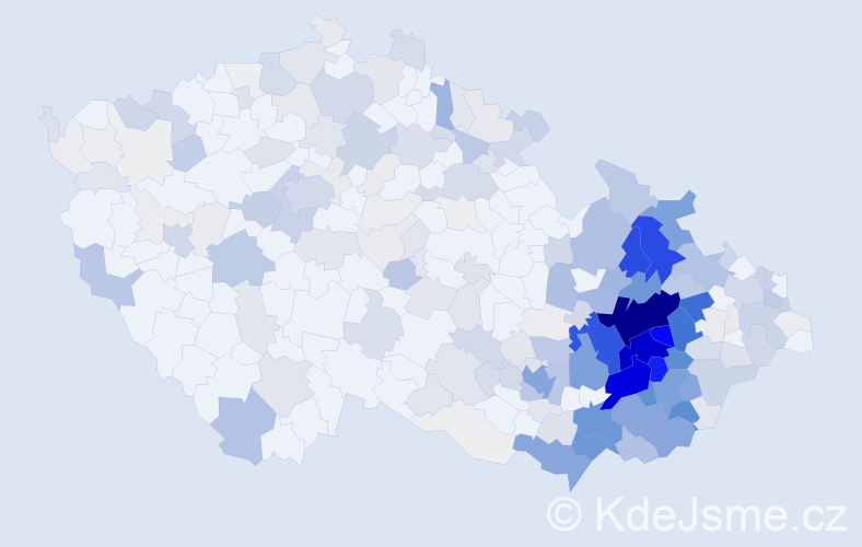 Příjmení: 'Zlámal', počet výskytů 1200 v celé ČR