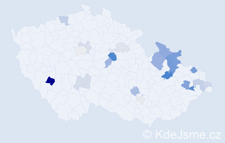 Příjmení: 'Klembara', počet výskytů 41 v celé ČR
