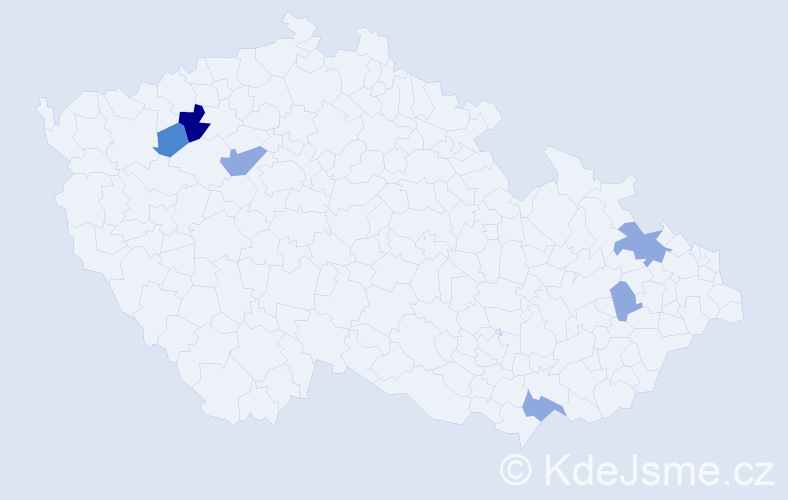 Příjmení: 'Sekretová', počet výskytů 14 v celé ČR