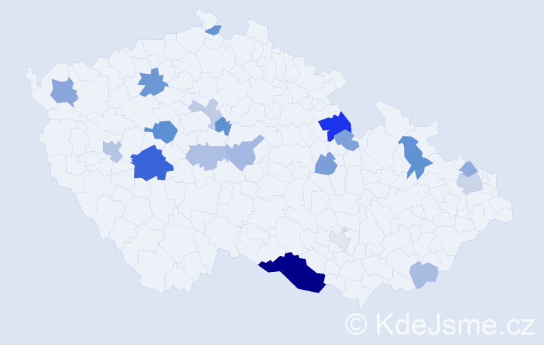 Příjmení: 'Brindzová', počet výskytů 41 v celé ČR