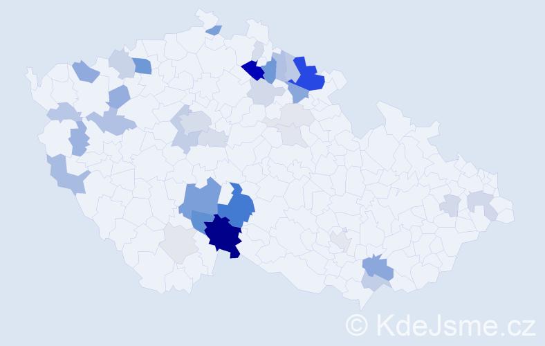 Příjmení: 'Kalkus', počet výskytů 118 v celé ČR