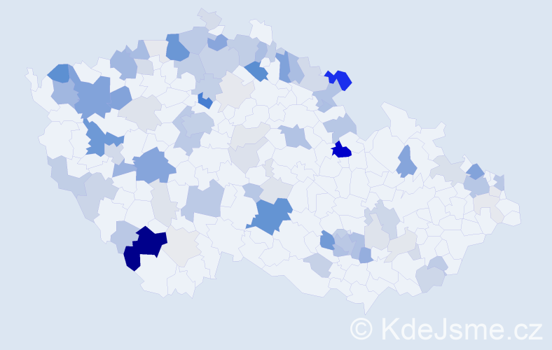 Příjmení: 'Franz', počet výskytů 299 v celé ČR