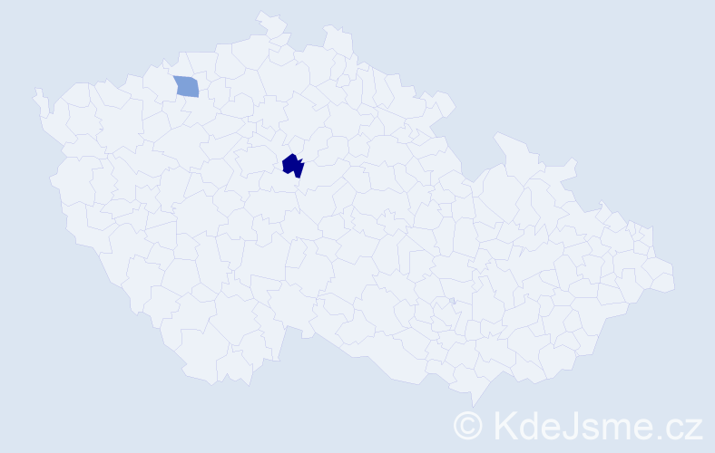 Příjmení: 'Chalas', počet výskytů 2 v celé ČR