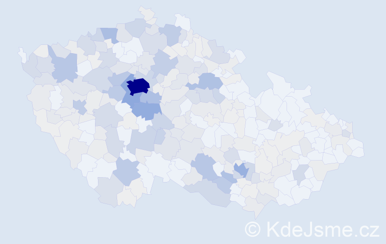 Příjmení: 'Vorlová', počet výskytů 1107 v celé ČR