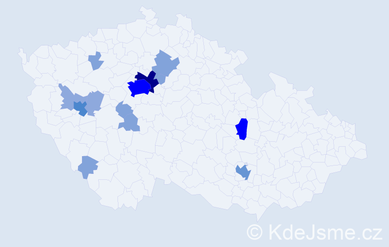 Příjmení: 'Voděrová', počet výskytů 41 v celé ČR