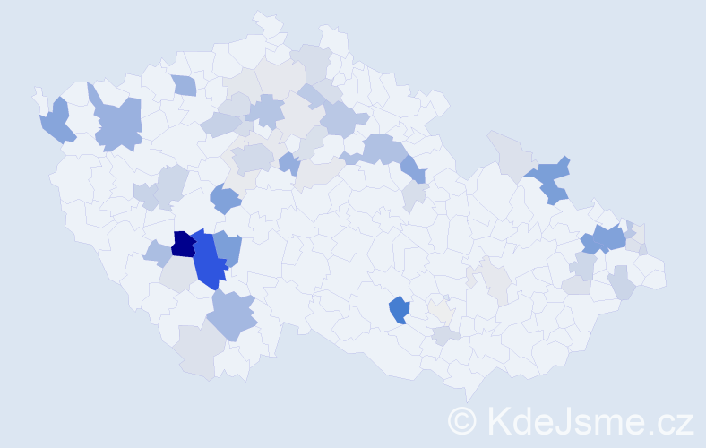 Příjmení: 'Sulek', počet výskytů 194 v celé ČR