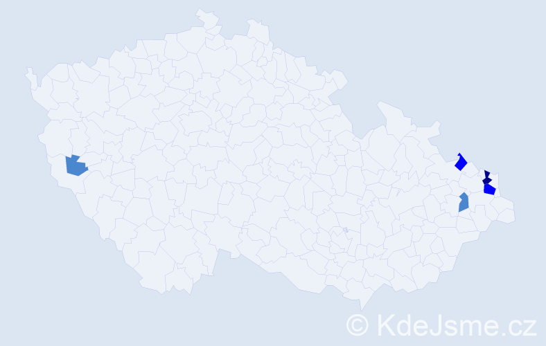 Příjmení: 'Radzik', počet výskytů 9 v celé ČR