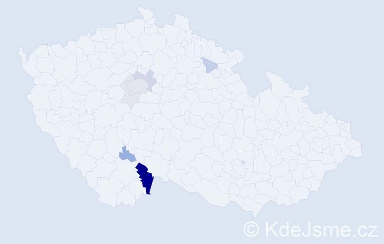 Příjmení: 'Arenbergerová', počet výskytů 22 v celé ČR