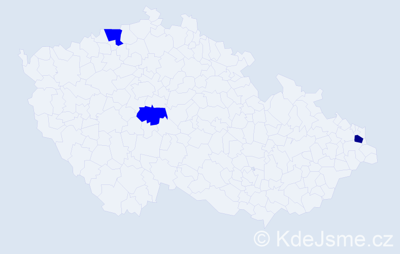 Příjmení: 'Vyčichla', počet výskytů 4 v celé ČR