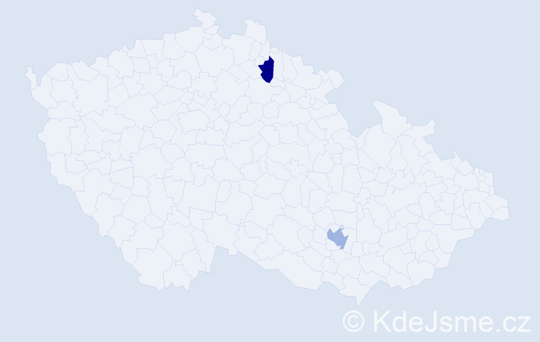 Příjmení: 'Krasnodebská', počet výskytů 5 v celé ČR