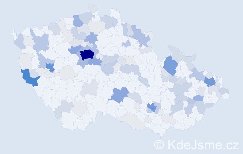 Příjmení: 'Wiesnerová', počet výskytů 424 v celé ČR