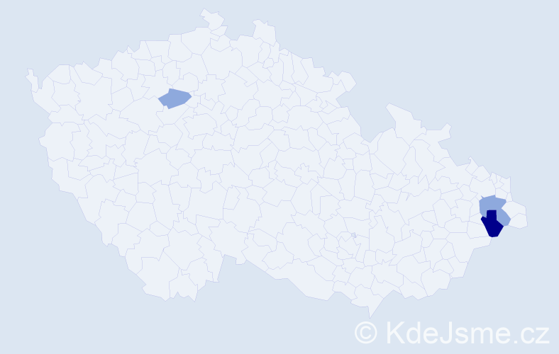 Příjmení: 'Trebunová', počet výskytů 8 v celé ČR