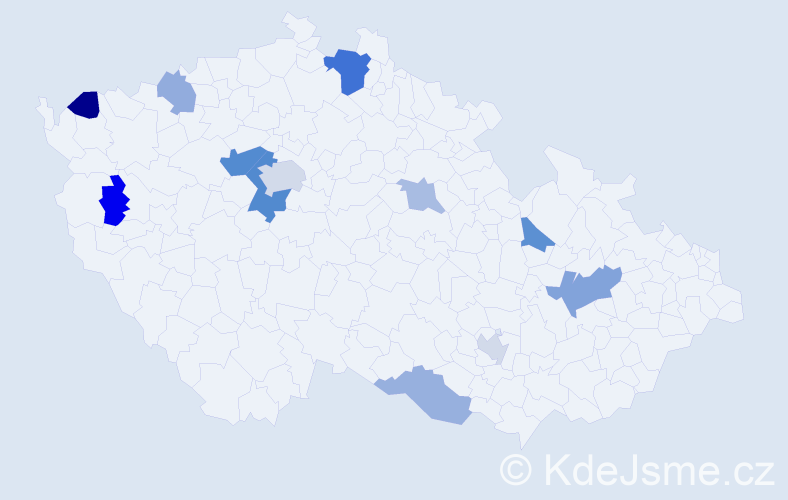 Příjmení: 'Borisov', počet výskytů 22 v celé ČR