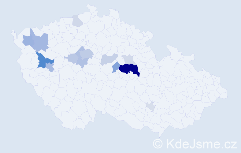 Příjmení: 'Kumpera', počet výskytů 43 v celé ČR