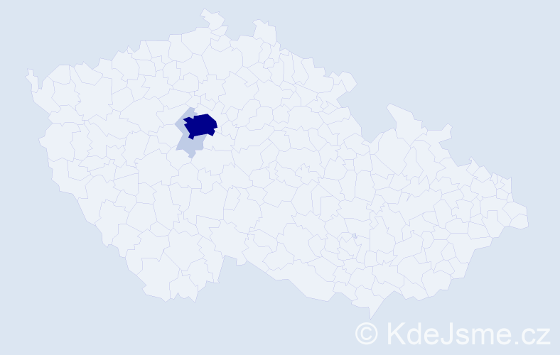 Příjmení: 'Klečar', počet výskytů 11 v celé ČR