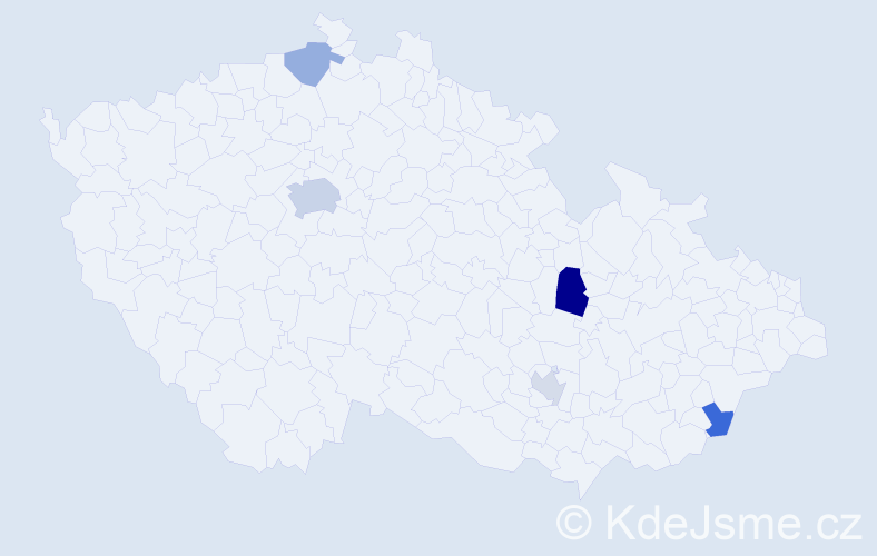 Příjmení: 'Bilič', počet výskytů 9 v celé ČR