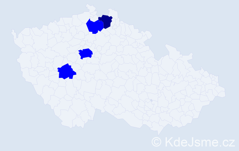 Příjmení: 'Kobryn', počet výskytů 5 v celé ČR