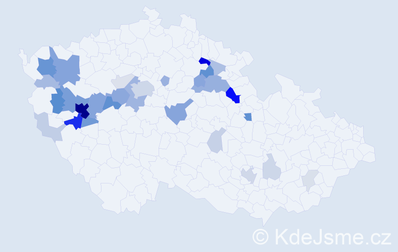 Příjmení: 'Lodrová', počet výskytů 115 v celé ČR