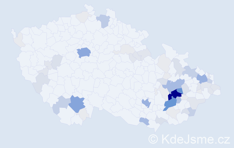 Příjmení: 'Caletka', počet výskytů 283 v celé ČR