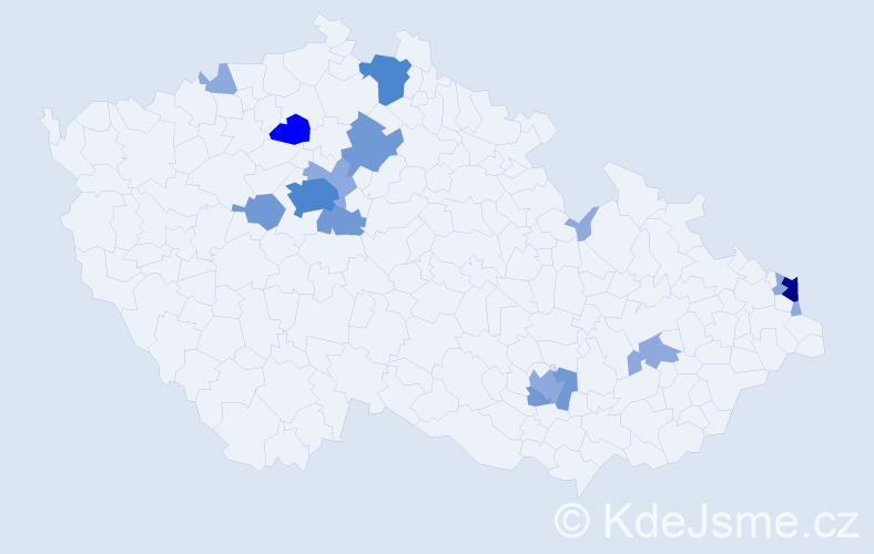 Příjmení: 'Kozlowski', počet výskytů 31 v celé ČR