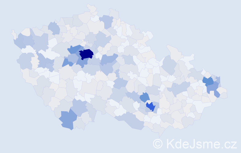 Příjmení: 'Sojka', počet výskytů 1561 v celé ČR