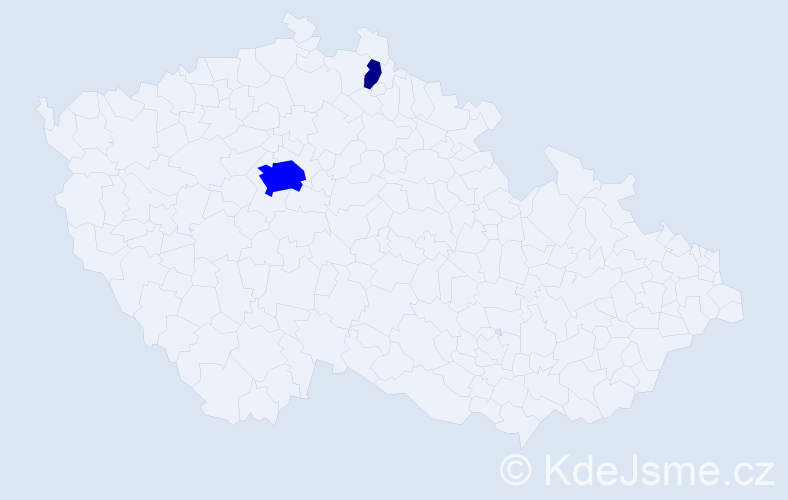 Příjmení: 'Stumpová', počet výskytů 3 v celé ČR