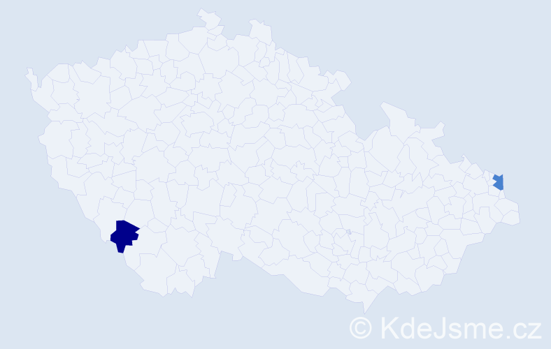 Příjmení: 'Győrög', počet výskytů 3 v celé ČR